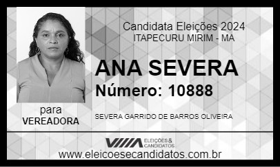 Candidato ANA SEVERA 2024 - ITAPECURU MIRIM - Eleições