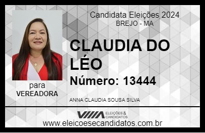 Candidato CLAUDIA DO LÉO 2024 - BREJO - Eleições