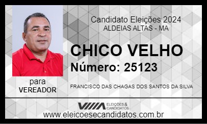 Candidato CHICO VELHO 2024 - ALDEIAS ALTAS - Eleições