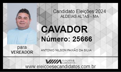 Candidato CAVADOR 2024 - ALDEIAS ALTAS - Eleições