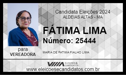 Candidato FÁTIMA LIMA 2024 - ALDEIAS ALTAS - Eleições