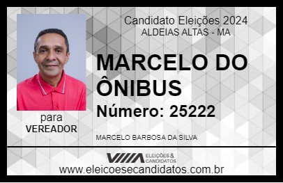 Candidato MARCELO DO ÔNIBUS 2024 - ALDEIAS ALTAS - Eleições