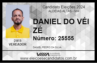 Candidato DANIEL DO VÉI ZÉ 2024 - ALDEIAS ALTAS - Eleições