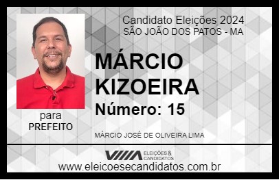 Candidato MÁRCIO KIZOEIRA 2024 - SÃO JOÃO DOS PATOS - Eleições