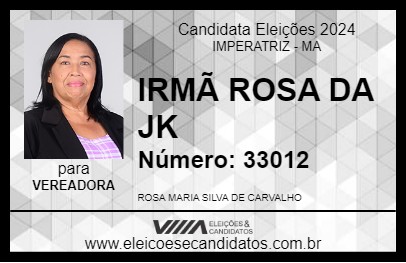 Candidato IRMÃ ROSA DA JK 2024 - IMPERATRIZ - Eleições