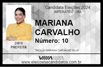 Candidato MARIANA CARVALHO 2024 - IMPERATRIZ - Eleições