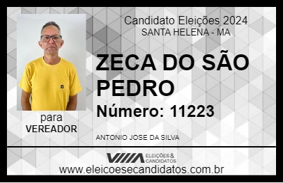 Candidato ZECA DO SÃO PEDRO 2024 - SANTA HELENA - Eleições