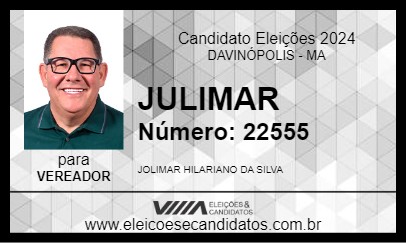 Candidato JULIMAR 2024 - DAVINÓPOLIS - Eleições