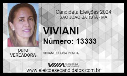 Candidato VIVIANI 2024 - SÃO JOÃO BATISTA - Eleições