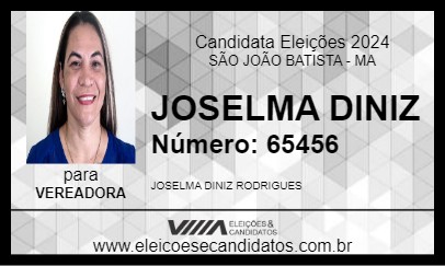 Candidato JOSELMA DINIZ 2024 - SÃO JOÃO BATISTA - Eleições