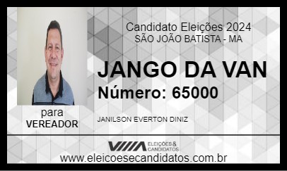 Candidato JANGO DA VAN 2024 - SÃO JOÃO BATISTA - Eleições