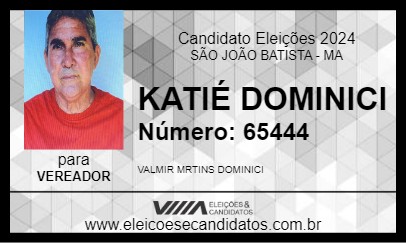 Candidato KATIÉ DOMINICI 2024 - SÃO JOÃO BATISTA - Eleições