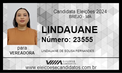 Candidato LINDAUANE 2024 - BREJO - Eleições