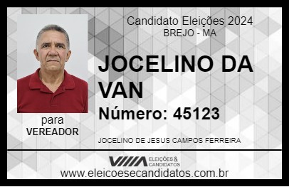 Candidato JOCELINO DA VAN 2024 - BREJO - Eleições