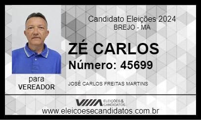 Candidato ZÉ CARLOS 2024 - BREJO - Eleições