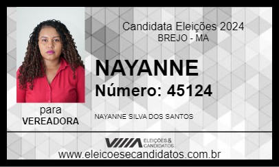 Candidato NAYANNE 2024 - BREJO - Eleições