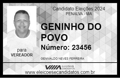 Candidato GENINHO DO POVO 2024 - PENALVA - Eleições