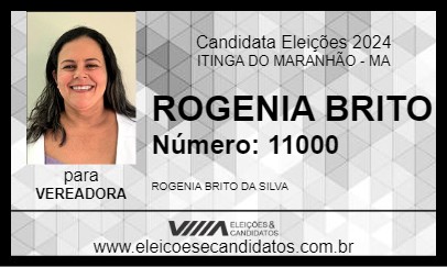 Candidato ROGENIA BRITO 2024 - ITINGA DO MARANHÃO - Eleições