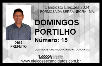 Candidato DOMINGOS PORTILHO 2024 - FORMOSA DA SERRA NEGRA - Eleições