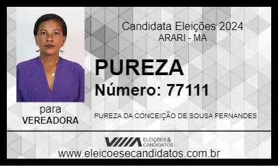 Candidato PUREZA 2024 - ARARI - Eleições