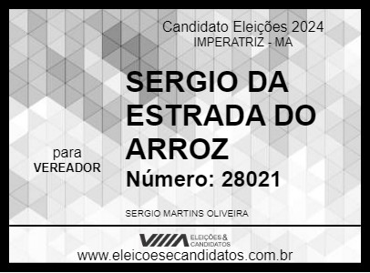 Candidato SERGIO DA ESTRADA DO ARROZ 2024 - IMPERATRIZ - Eleições