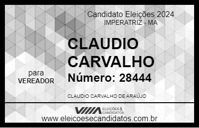 Candidato CLAUDIO  CARVALHO 2024 - IMPERATRIZ - Eleições