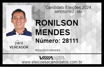 Candidato RONILSON MENDES 2024 - IMPERATRIZ - Eleições