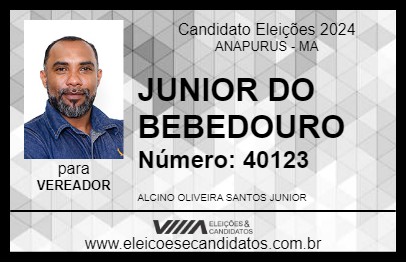 Candidato JUNIOR DO BEBEDOURO 2024 - ANAPURUS - Eleições