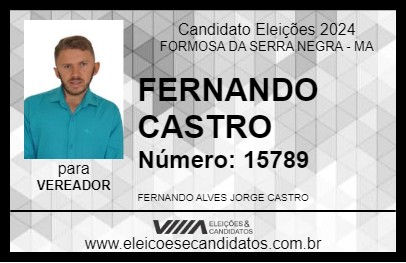 Candidato FERNANDO CASTRO 2024 - FORMOSA DA SERRA NEGRA - Eleições