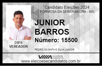 Candidato JUNIOR BARROS 2024 - FORMOSA DA SERRA NEGRA - Eleições