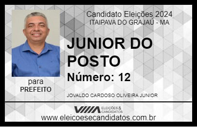 Candidato JUNIOR DO POSTO 2024 - ITAIPAVA DO GRAJAÚ - Eleições