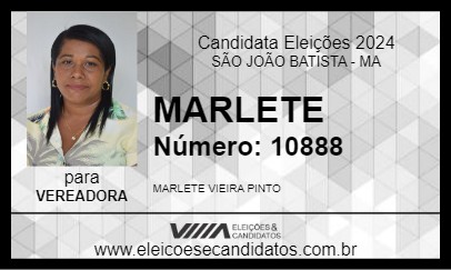 Candidato MARLETE 2024 - SÃO JOÃO BATISTA - Eleições