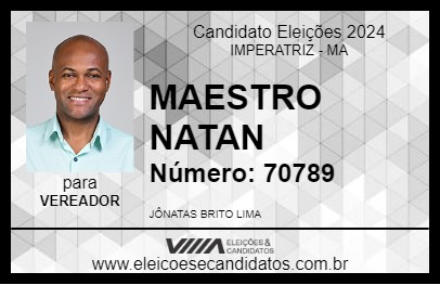 Candidato MAESTRO NATAN 2024 - IMPERATRIZ - Eleições