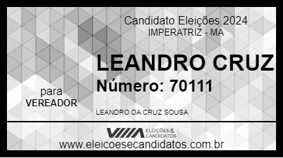 Candidato LEANDRO CRUZ 2024 - IMPERATRIZ - Eleições