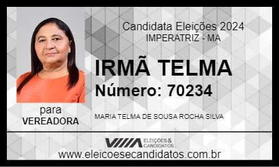 Candidato IRMÃ TELMA 2024 - IMPERATRIZ - Eleições