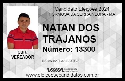 Candidato NATAN DOS TRAJANOS 2024 - FORMOSA DA SERRA NEGRA - Eleições