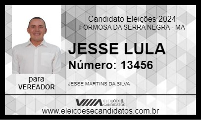 Candidato JESSE LULA 2024 - FORMOSA DA SERRA NEGRA - Eleições