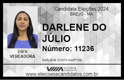 Candidato DARLENE DO JÚLIO 2024 - BREJO - Eleições