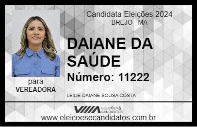 Candidato DAIANE DA SAÚDE 2024 - BREJO - Eleições