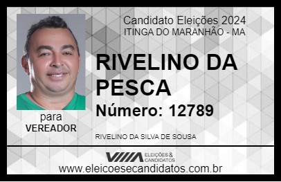 Candidato RIVELINO DA PESCA 2024 - ITINGA DO MARANHÃO - Eleições