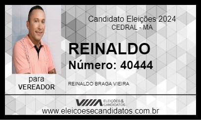 Candidato REINALDO 2024 - CEDRAL - Eleições