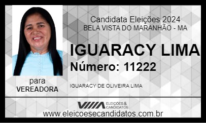 Candidato IGUARACY LIMA 2024 - BELA VISTA DO MARANHÃO - Eleições