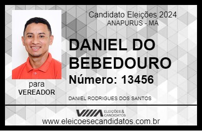 Candidato DANIEL DO BEBEDOURO 2024 - ANAPURUS - Eleições