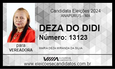 Candidato DEZA DO DIDI 2024 - ANAPURUS - Eleições