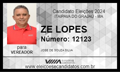 Candidato ZE LOPES 2024 - ITAIPAVA DO GRAJAÚ - Eleições