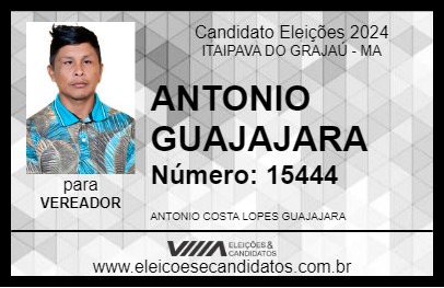 Candidato ANTONIO GUAJAJARA 2024 - ITAIPAVA DO GRAJAÚ - Eleições