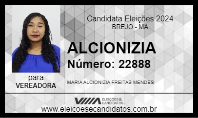 Candidato ALCIONIZIA 2024 - BREJO - Eleições