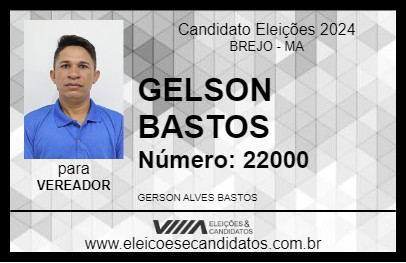 Candidato GELSON BASTOS 2024 - BREJO - Eleições