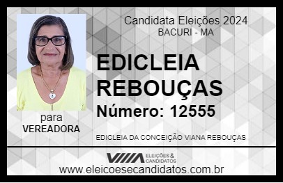 Candidato EDICLEIA REBOUÇAS 2024 - BACURI - Eleições