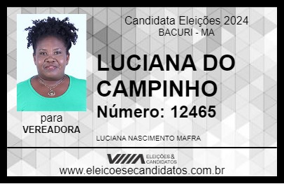 Candidato LUCIANA DO CAMPINHO 2024 - BACURI - Eleições